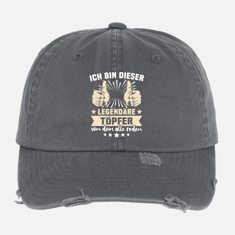 Töpfer Sprüche Flexfit Vintage Destroyed Cap