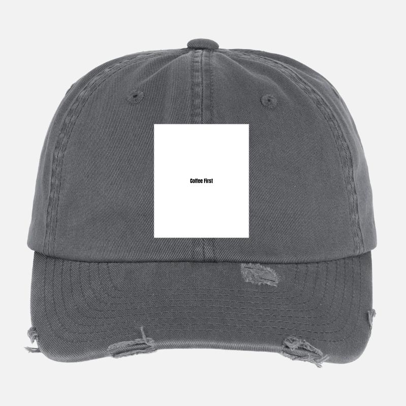 Le café d’abord Casquette vintage effet usé Flexfit