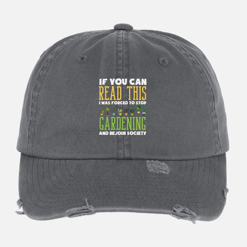 Forcé d’arrêter de jardiner, c’est drôle Casquette vintage effet usé Flexfit