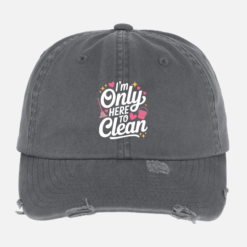 Humorous cleaner design for cleaner Flexfit Vintage Destroyed Cap