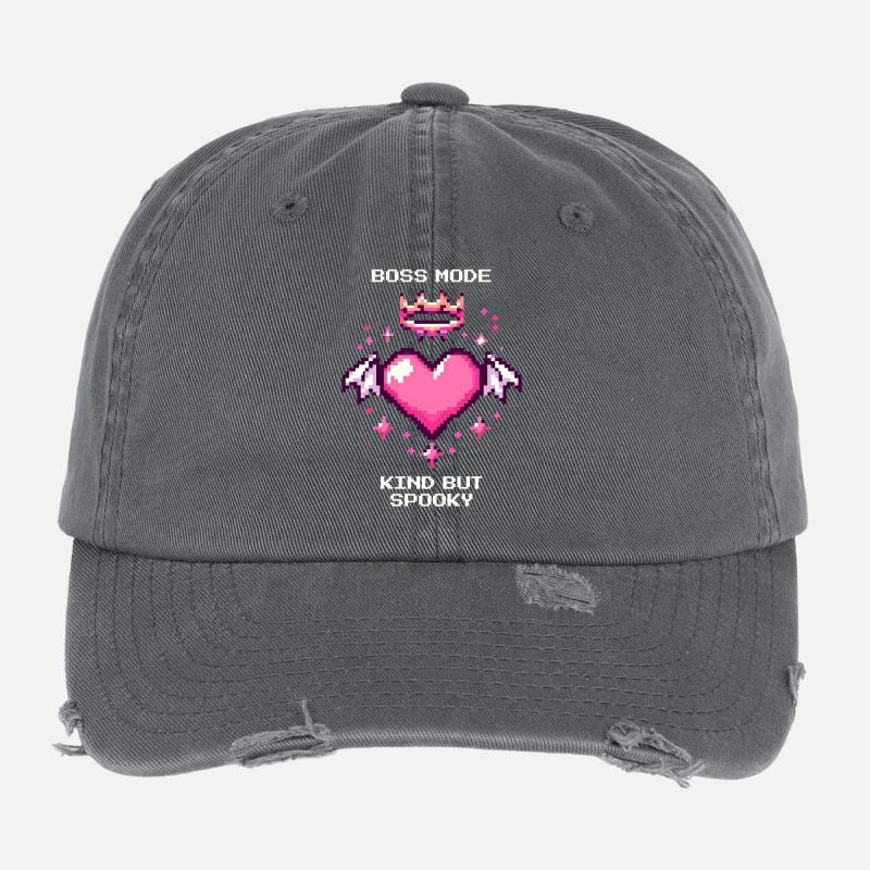 Gentle & Spooky | Soft Goth Flexfit Vintage Destroyed Cap