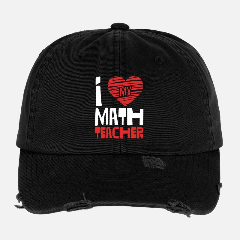 I love math teachers Flexfit Vintage Destroyed Cap