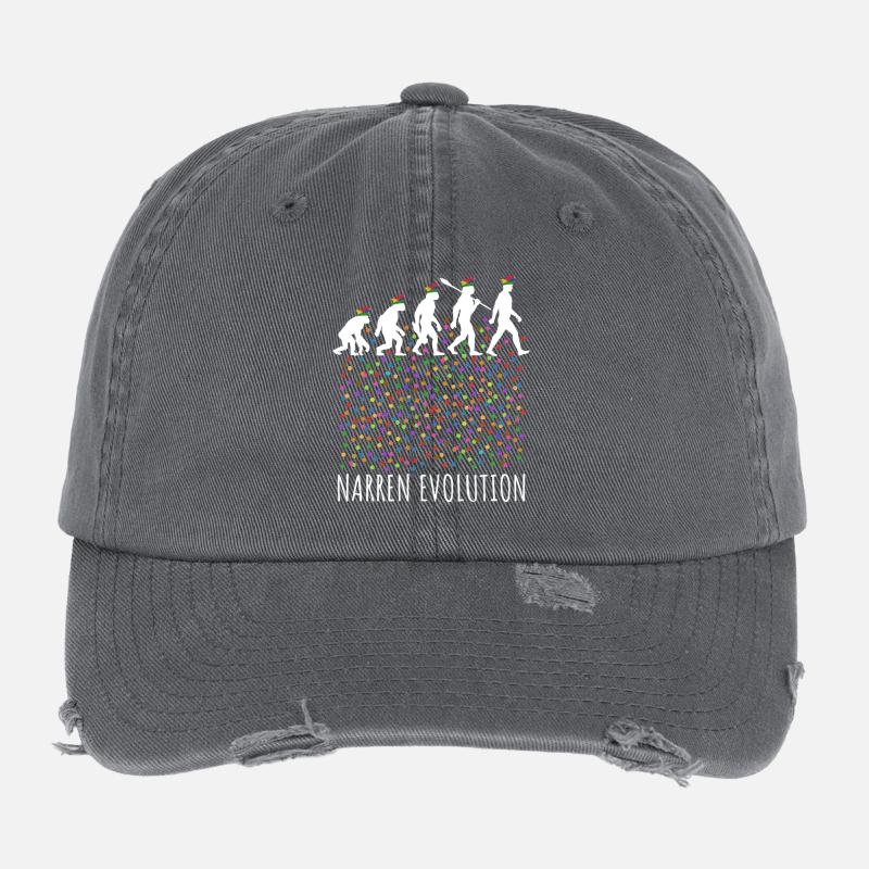 Évolution des fous | Homo Carnival | Carnaval Casquette vintage effet usé Flexfit