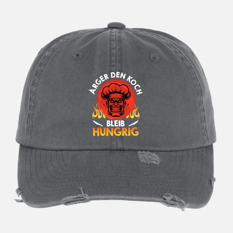 Chef PROBLÈME LE CHEF RESTE AFFAMÉ Drôle Casquette vintage effet usé Flexfit