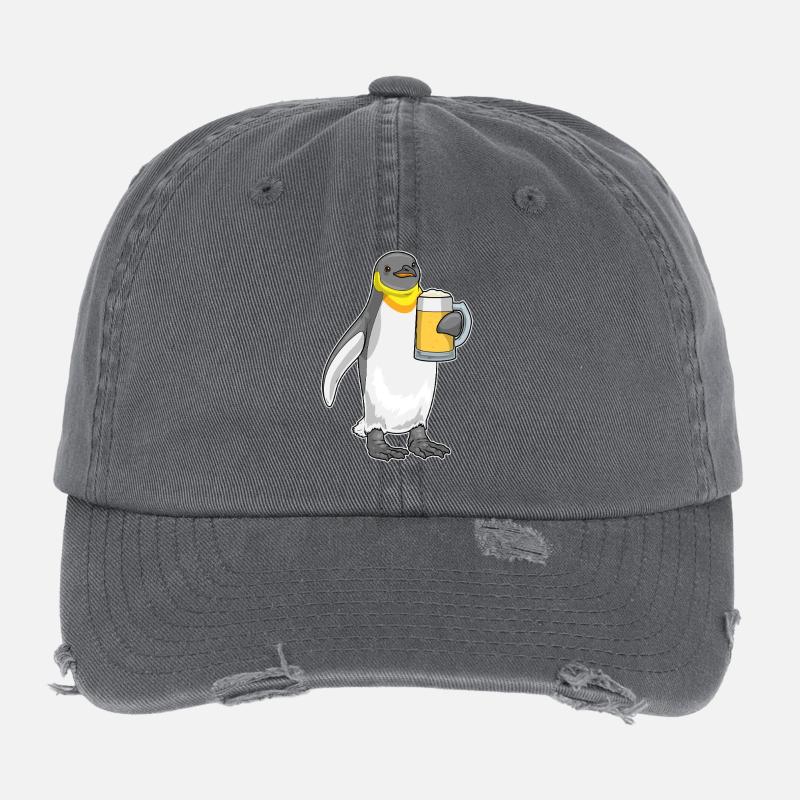 Pinguin Bier Flexfit Vintage Destroyed Cap