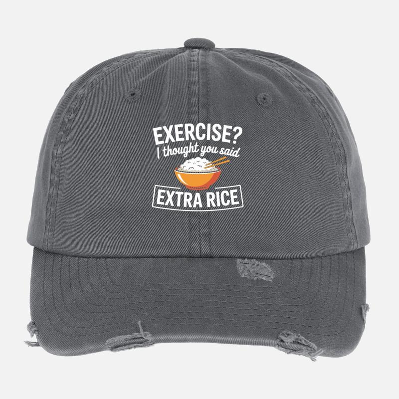 Bol d’humour : Diction de riz supplémentaire Casquette vintage effet usé Flexfit