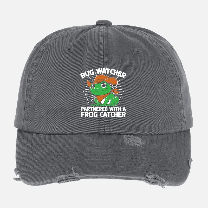 Attrape-grenouilles, Observateur d’insectes, associé à Catcher Casquette vintage effet usé Flexfit