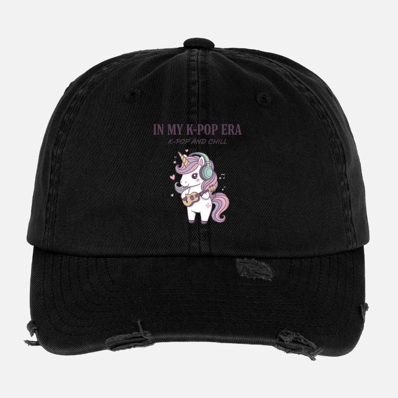 In meiner K-Pop-Ära K-Pop und entspannter Einhorn-Kpop-Musik Flexfit Vintage Destroyed Cap