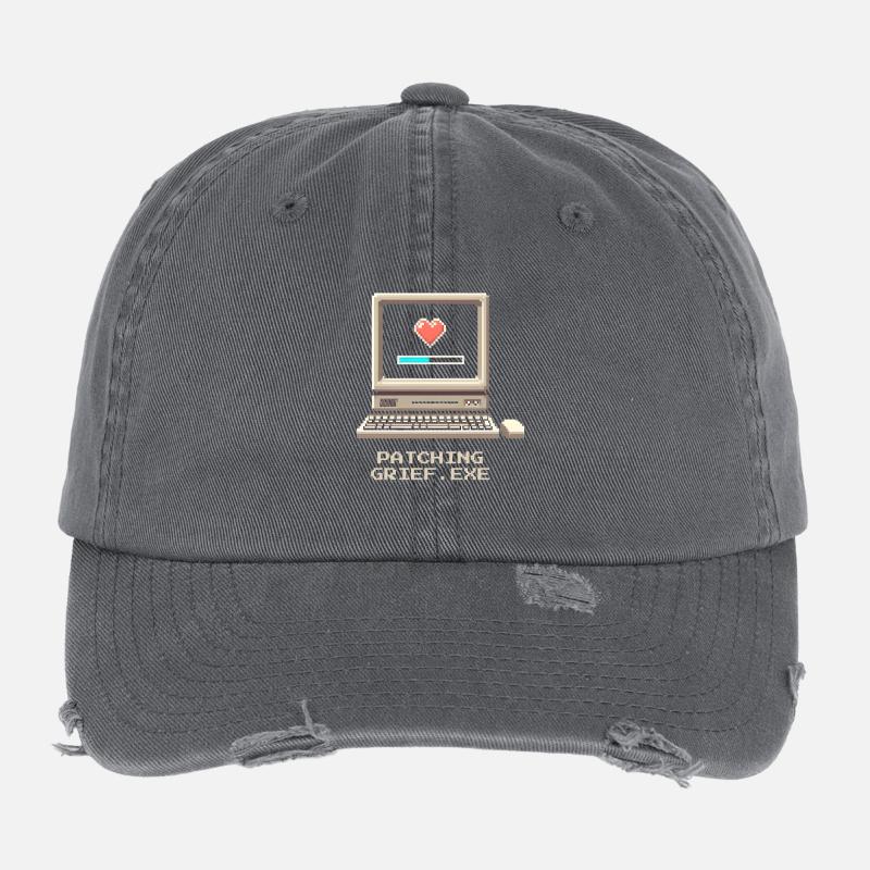 Deuil du patch | Ironie de l’Undertaker Casquette vintage effet usé Flexfit