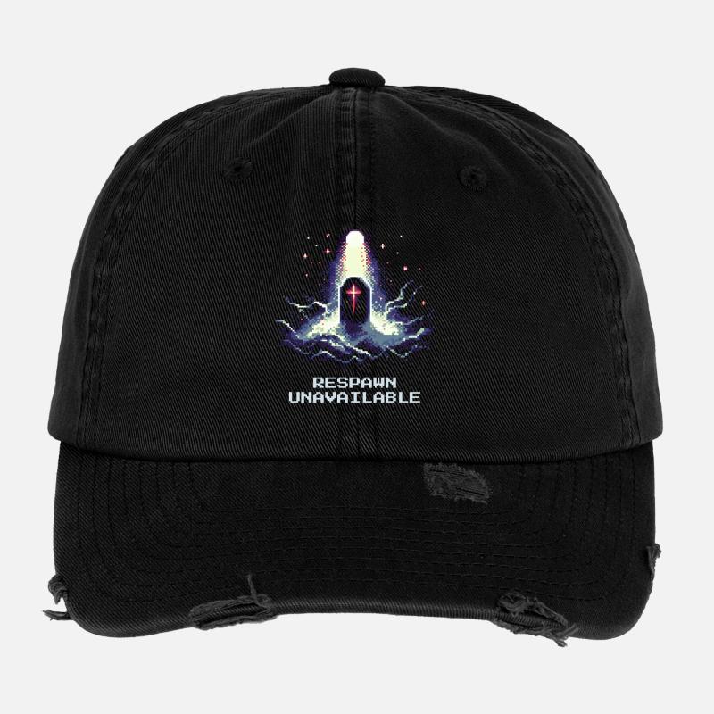 No Respawn | Undertaker black humor Flexfit Vintage Destroyed Cap