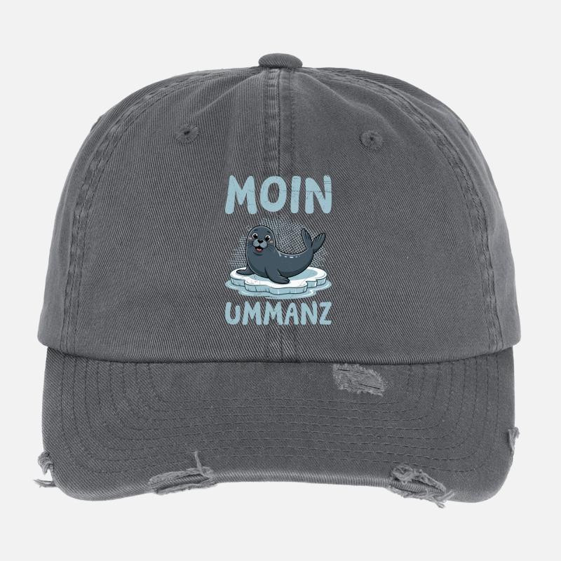 Vacances en mer Baltique MOIN UMMANZ Souvenir Drôle Casquette vintage effet usé Flexfit