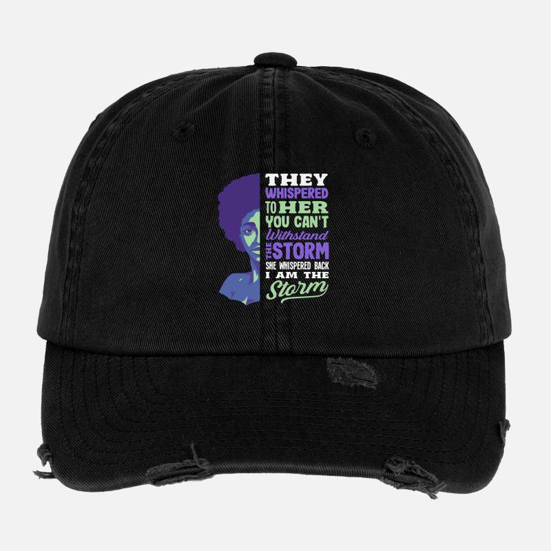 Black History Month Afrocentric Flexfit Vintage Destroyed Cap