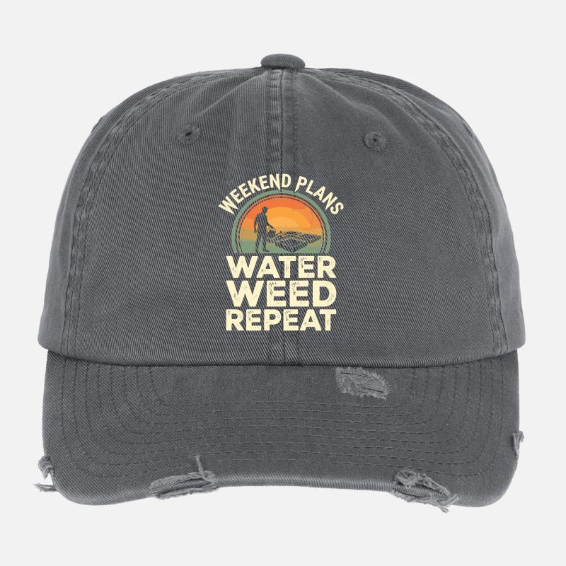 Weekend Plans Garten Humor Flexfit Vintage Destroyed Cap