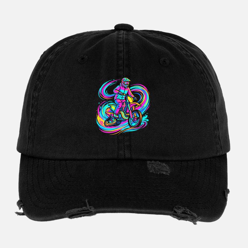 Motards de motocross Casquette vintage effet usé Flexfit