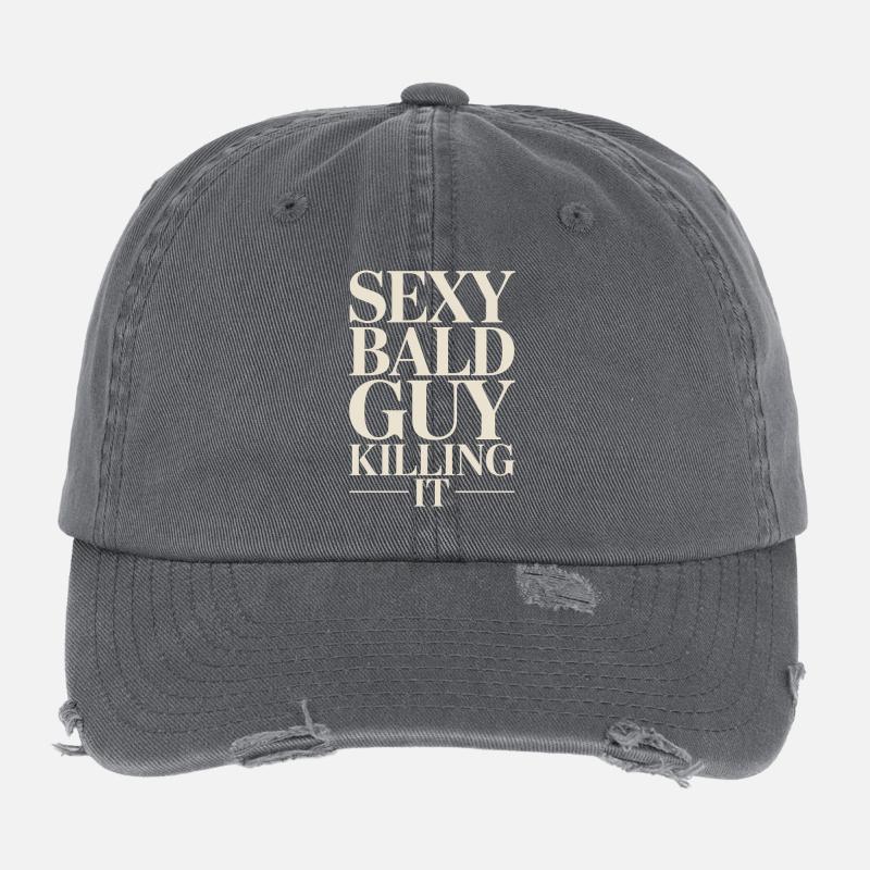 Fett Serif: Sexy glatzköpfiger Typ Flexfit Vintage Destroyed Cap