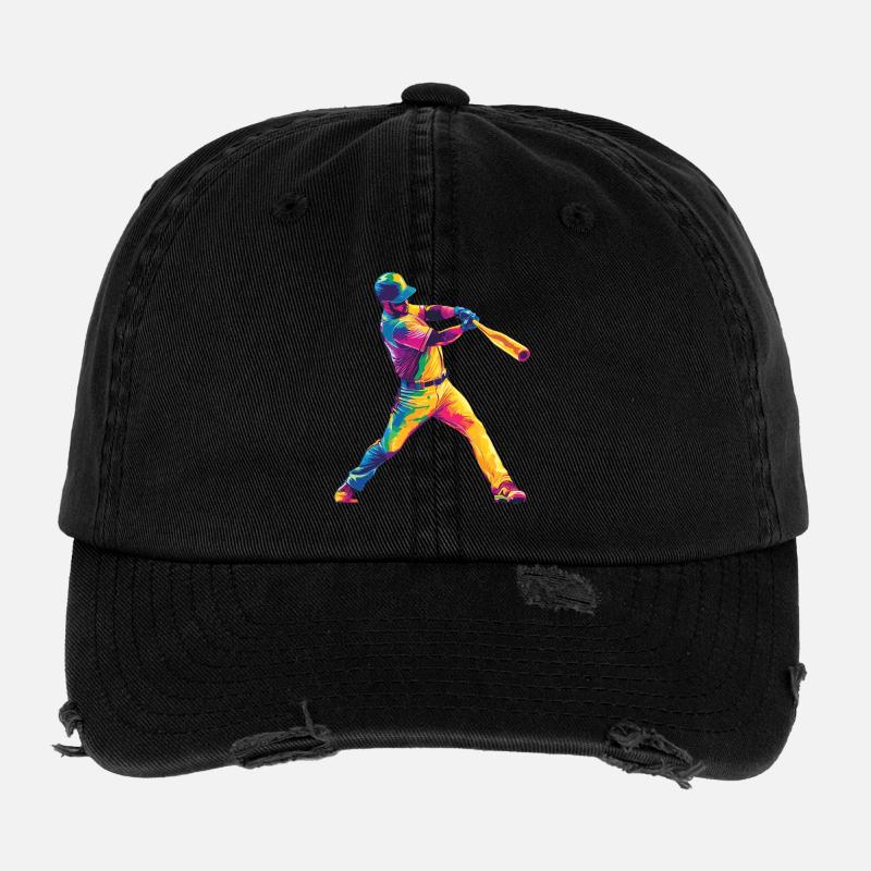 Buntes Baseball-Power Flexfit Vintage Destroyed Cap