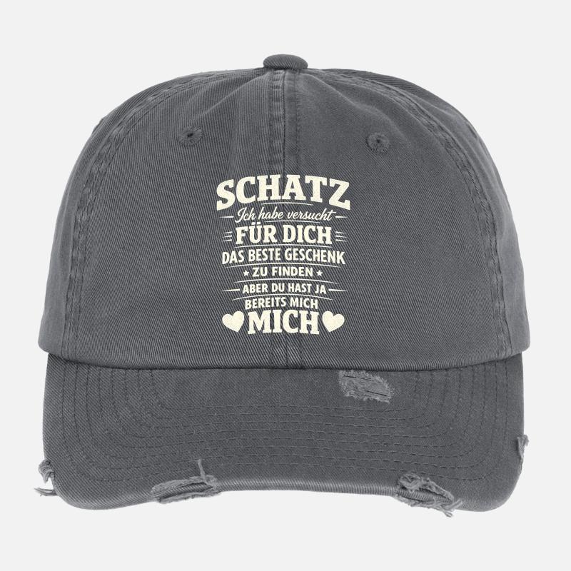 Irony Couple Sarcastic Gift Flexfit Vintage Destroyed Cap