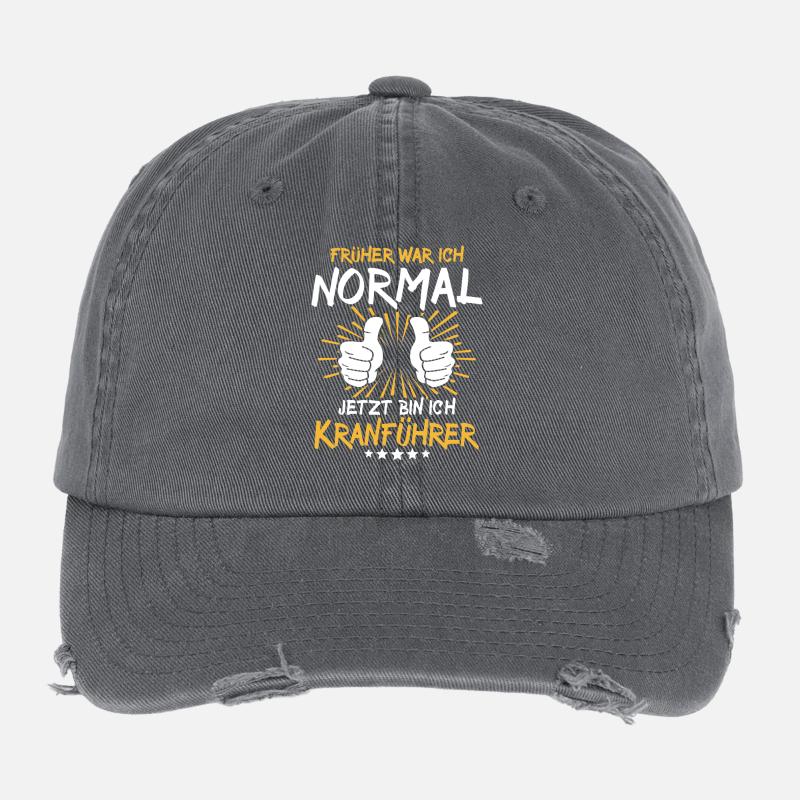 Crane operator Spruch Flexfit Vintage Destroyed Cap