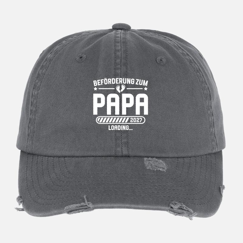 Expectant Dad 2027 Announce Pregnancy Flexfit Vintage Destroyed Cap
