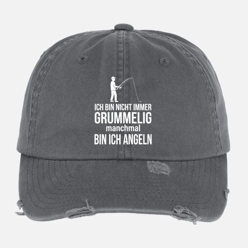 Nicht immer grummelig, manchmal angeln Flexfit Vintage Destroyed Cap