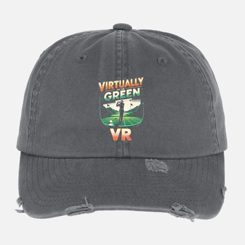 Golf simulator Flexfit Vintage Destroyed Cap