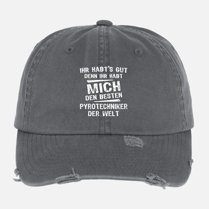 pyrotechnician Flexfit Vintage Destroyed Cap