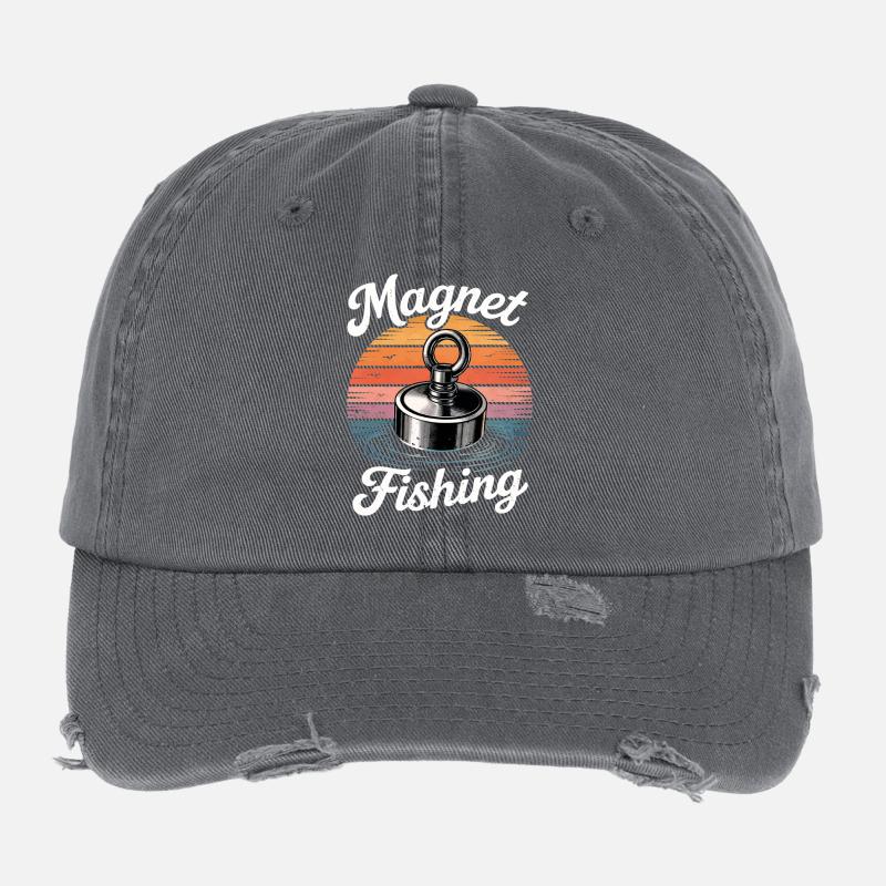 Pêche à l’aimant Casquette vintage effet usé Flexfit