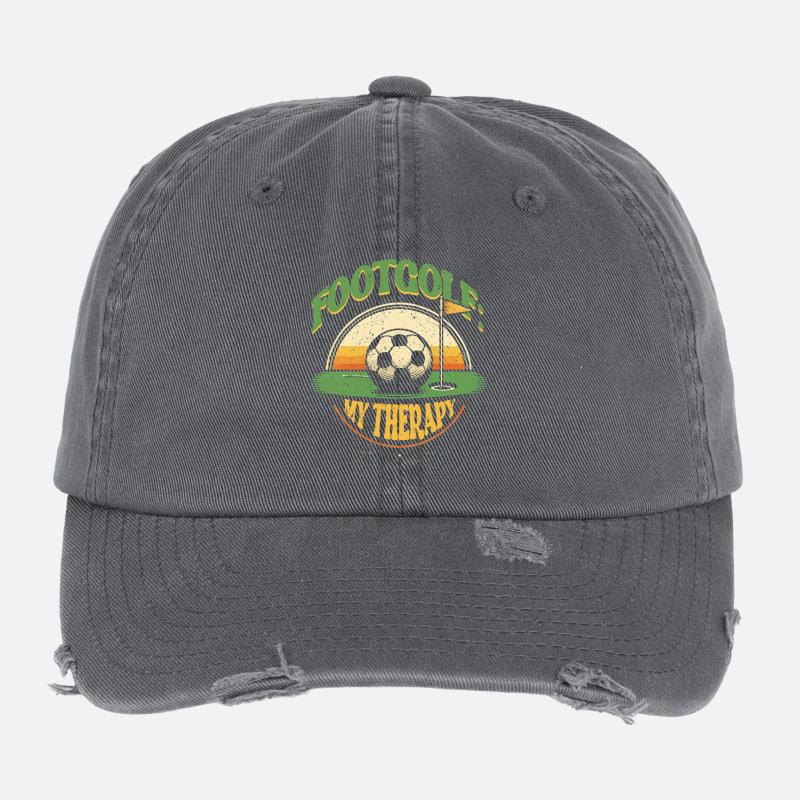 Footgolf Fußballgolf Flexfit Vintage Destroyed Cap