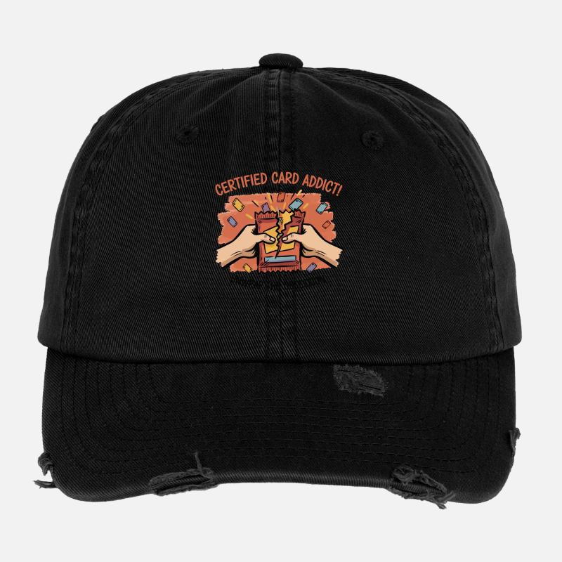 Certified Card Addict Unfold The Obsession Trading Casquette vintage effet usé Flexfit