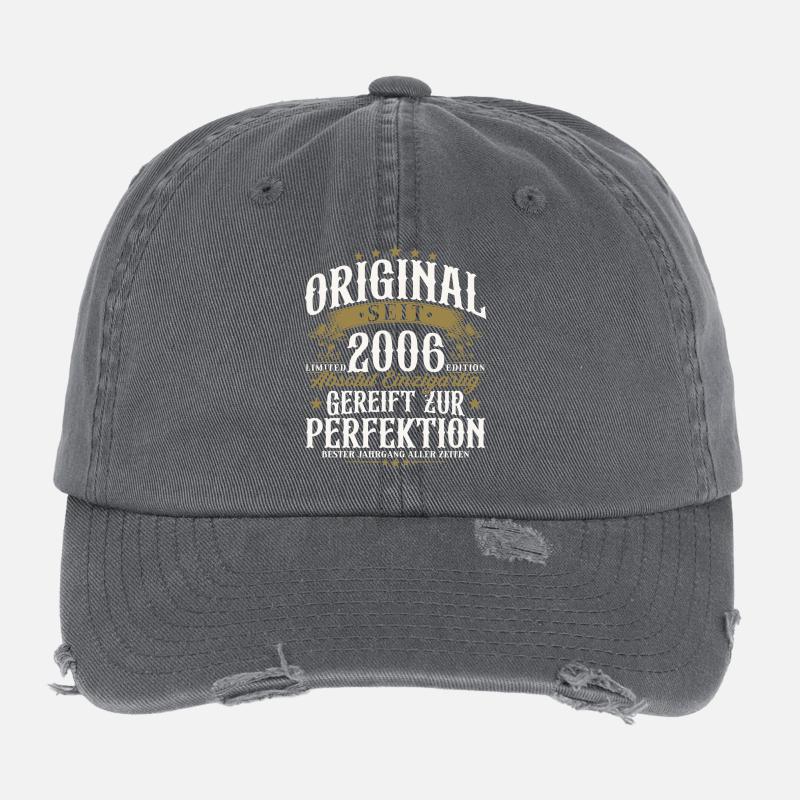Anniversaire vintage original 2006 Casquette vintage effet usé Flexfit