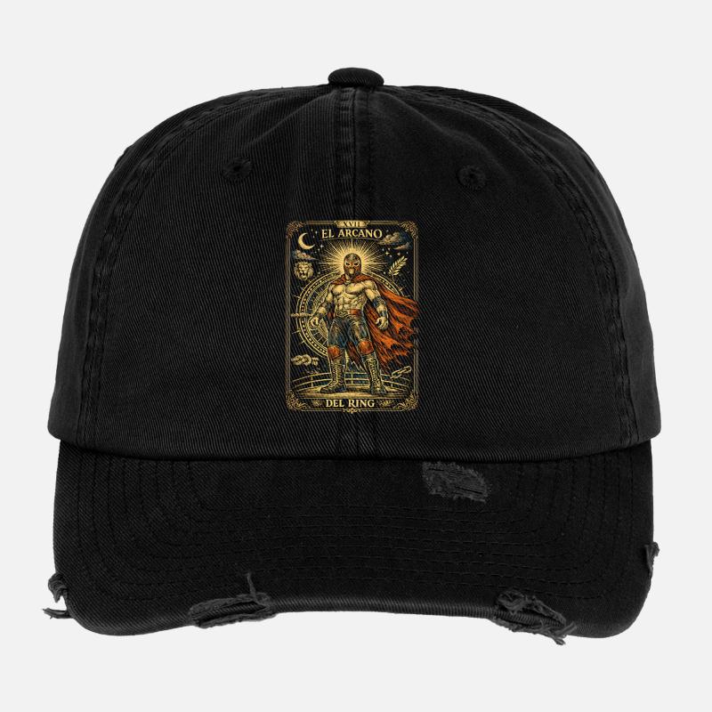 Lucha Libre Luchador Tarot Card Casquette vintage effet usé Flexfit