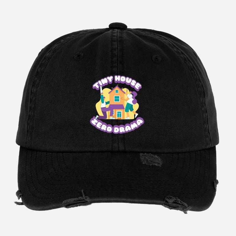 Tiny House Zéro Drame Casquette vintage effet usé Flexfit
