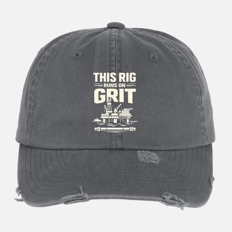 Surface de forage de forage offshore Surface de forage Casquette vintage effet usé Flexfit