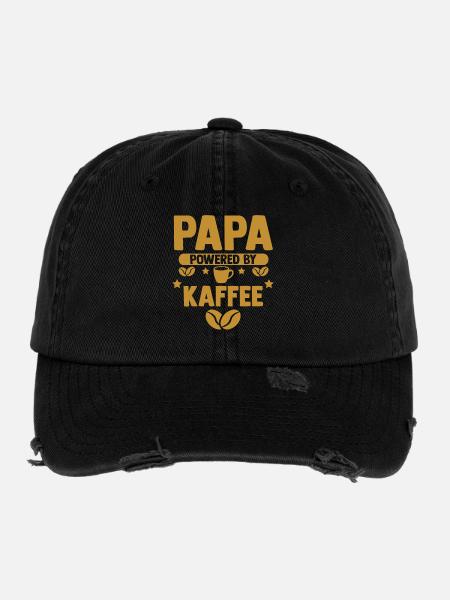 Coffee Father Father's Day Dad - Flexfit Vintage Destroyed Cap - black - Front