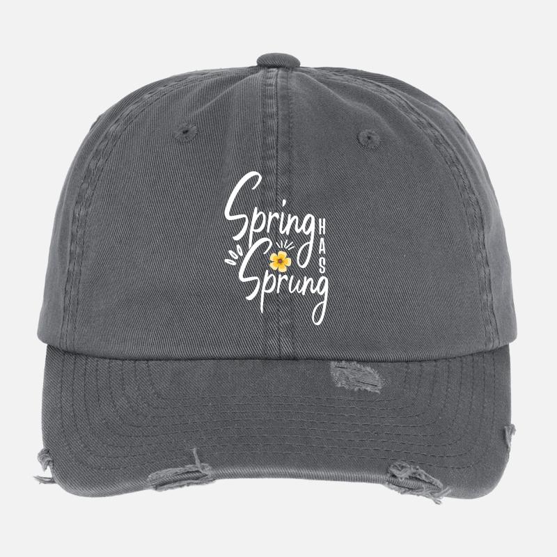 Le printemps a commencé à apparaître au printemps païen de l’équinoxe Wicca Casquette vintage effet usé Flexfit
