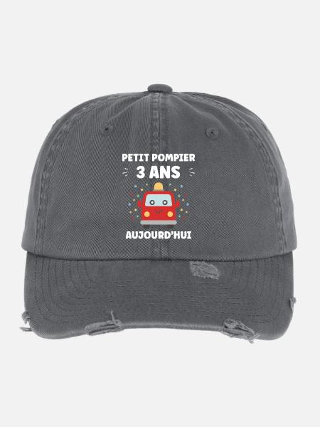 3 years - Flexfit Vintage Destroyed Cap - dark grey - Front