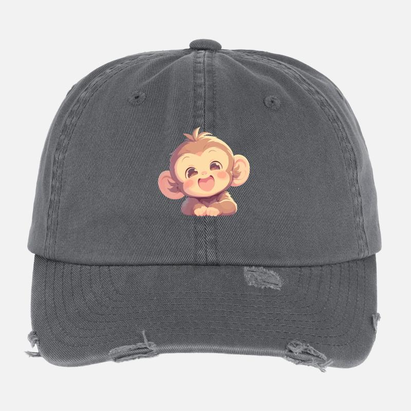 Macaque Macaque Flexfit Vintage Destroyed Cap