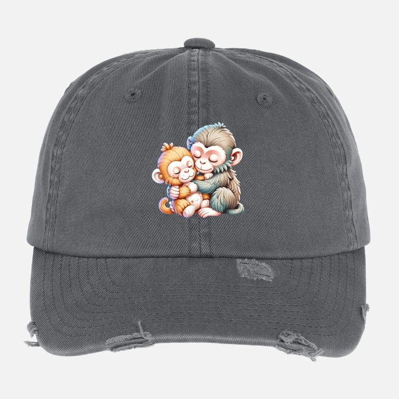Hugging Monkey Duo Flexfit Vintage Destroyed Cap