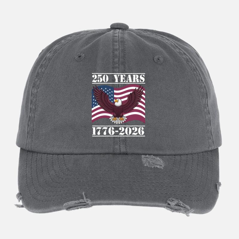250e anniversaire de la 250e Liberté Casquette vintage effet usé Flexfit