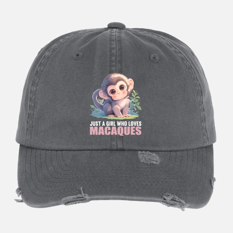 Macaque Macaque Flexfit Vintage Destroyed Cap