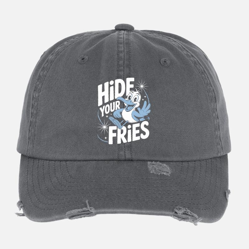 Versteck Deine Pommes Vogelwitz Flexfit Vintage Destroyed Cap