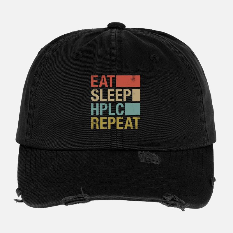 HPLC Performance Chromatography Retro Sleep Repeat Flexfit Vintage Destroyed Cap