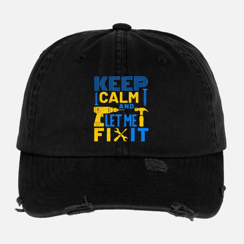 Reste calme et laisse-moi arranger ça Casquette vintage effet usé Flexfit