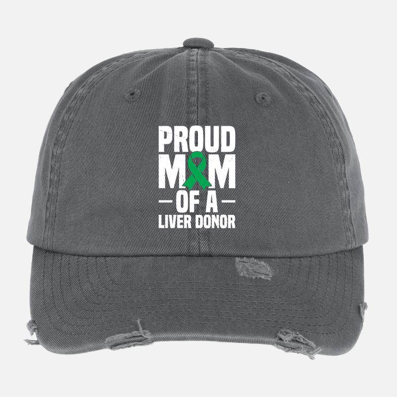 Lebertransplantationsorganspende Mutter einer Leber Flexfit Vintage Destroyed Cap