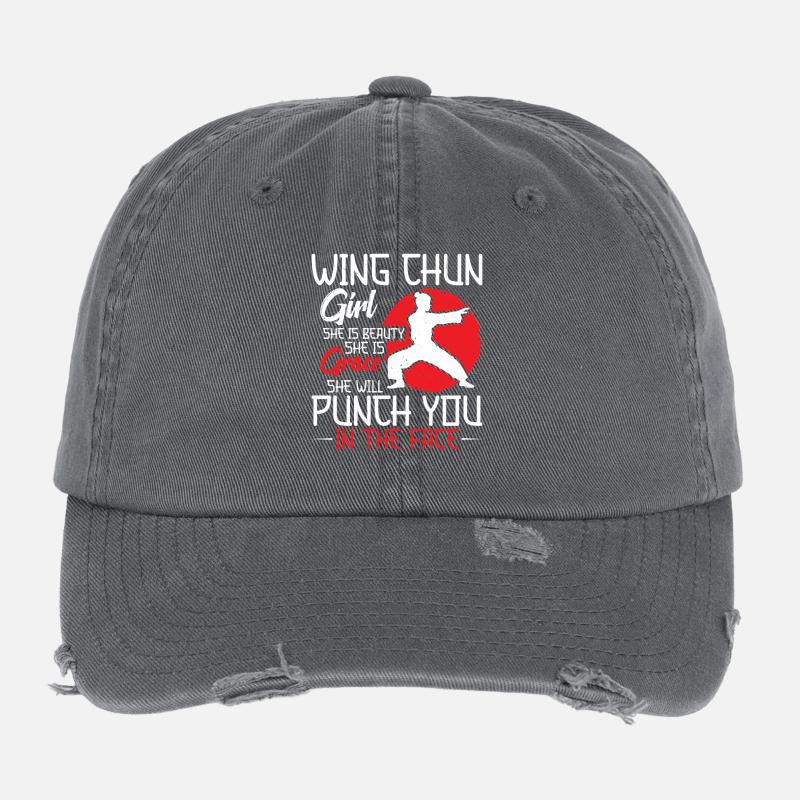 Instructeur de Kung Fu Sifu de Wing Chun Casquette vintage effet usé Flexfit