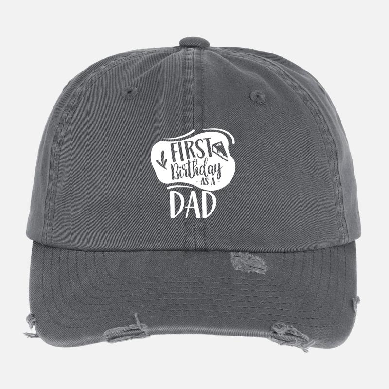Erster Geburtstag als Vater Flexfit Vintage Destroyed Cap