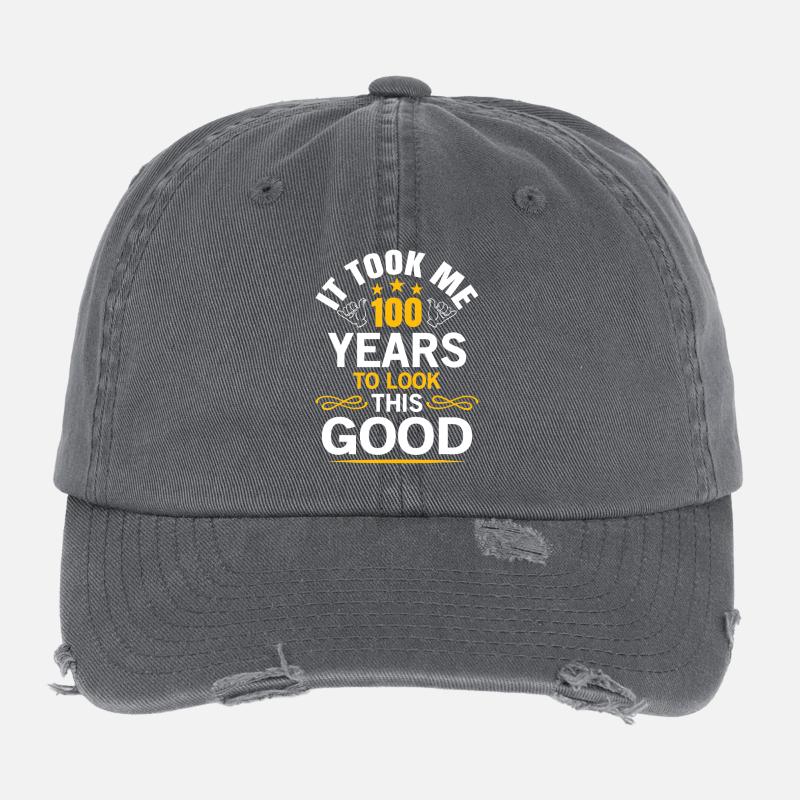 100 ans pour être aussi beau Casquette vintage effet usé Flexfit