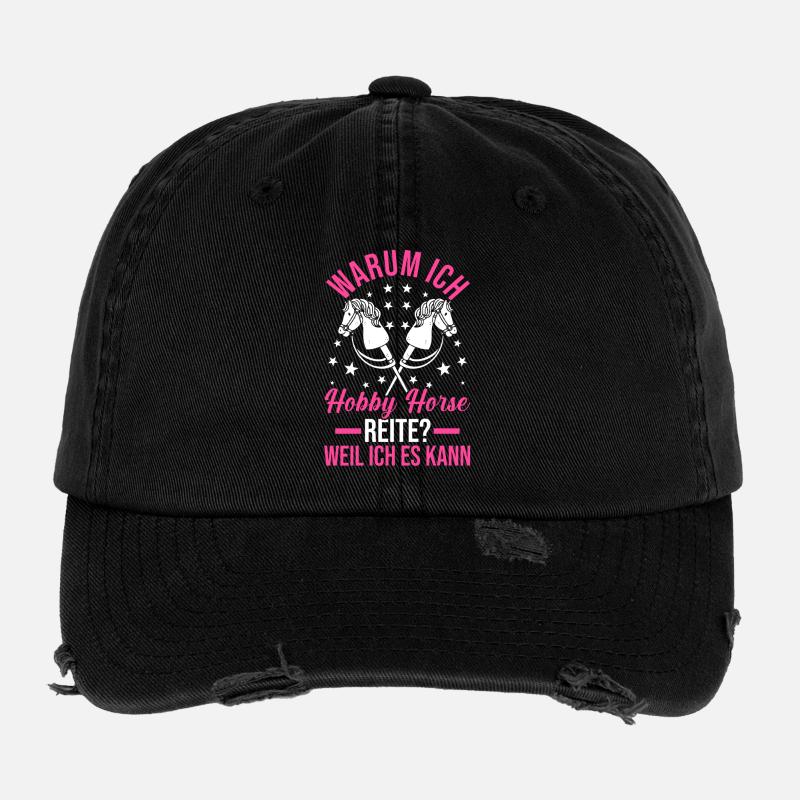 Steckenpferd Hobbyhorse Hobby Horsing Flexfit Vintage Destroyed Cap