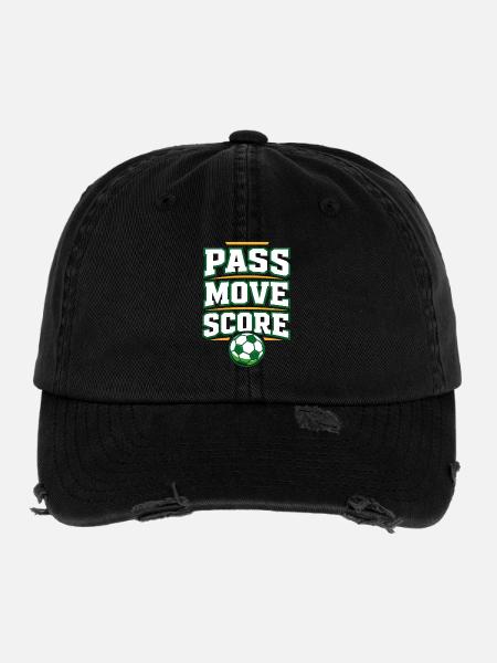 Fußballtraining Jugend-sport-trainer - Flexfit Vintage Destroyed Cap - Schwarz - Vorne