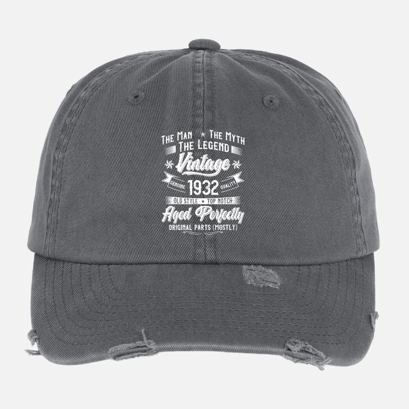 Vintage 1932 Legend Tee Print Flexfit Vintage Destroyed Cap
